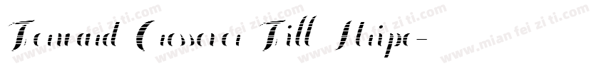 Forward Crossover Fill Stripe字体转换